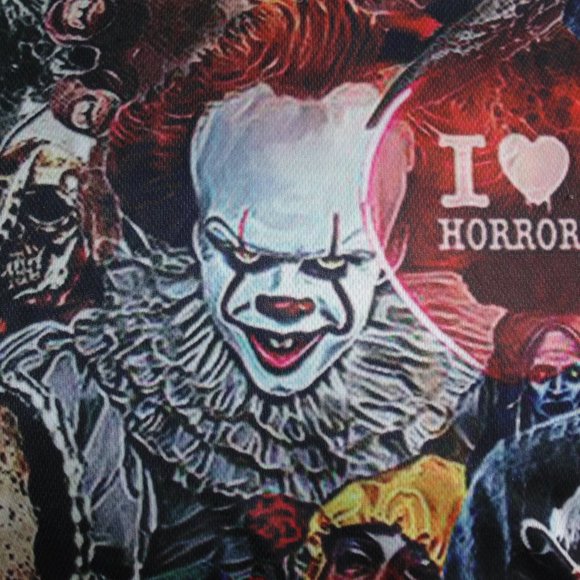 Horror Movie Villans Tee, M Collage, Short sleeve, Multicolor, Slashers, T-shirt - Picture 10 of 11